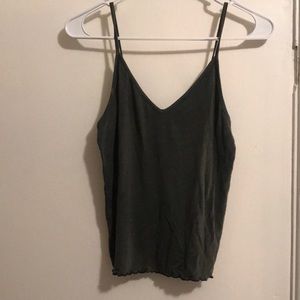 M hunter green AE crop tank top